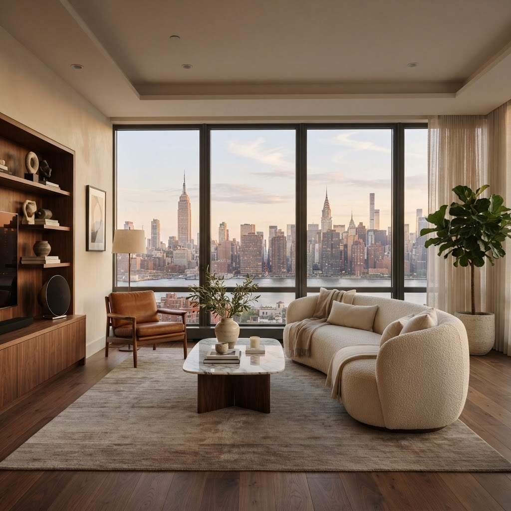 Elegant New York apartment overlooking the city